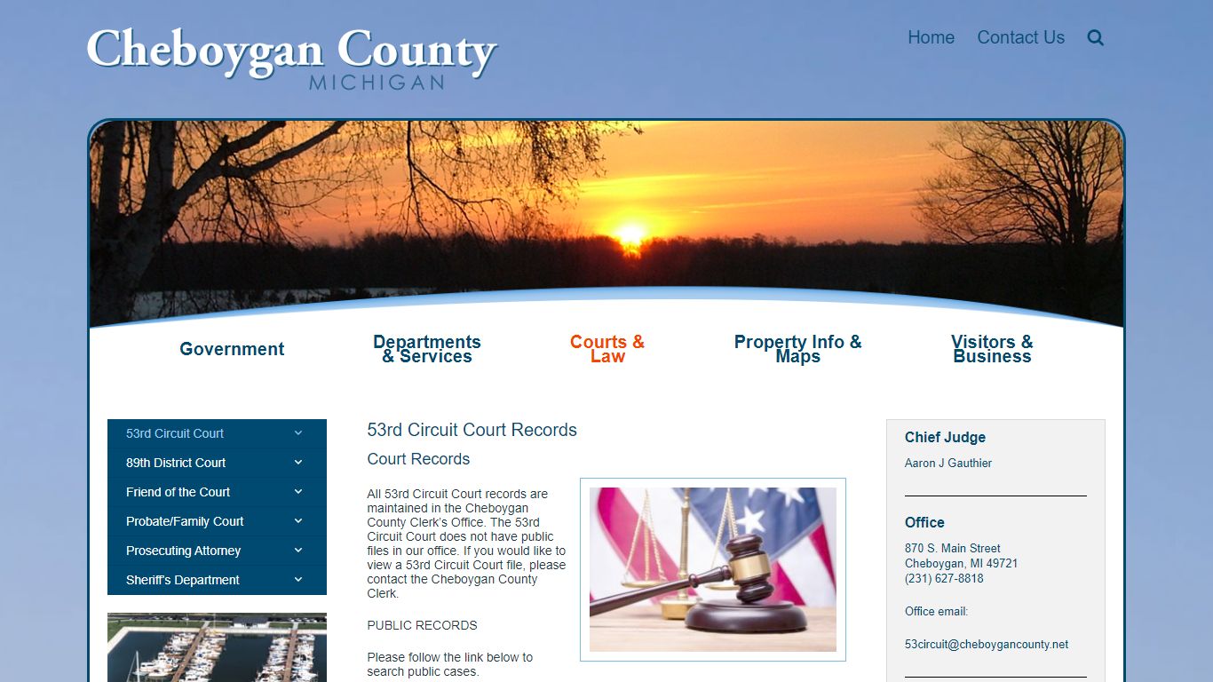 53rd Circuit Court Records Cheboygan County Michigan