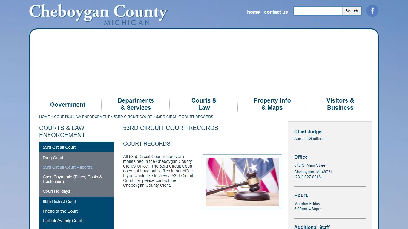 53rd Circuit Court Records - Cheboygan County